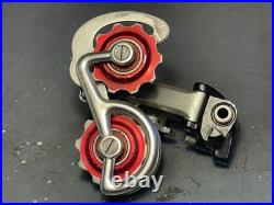 Vintage Campagnolo Super Record pat. 84 Ti Rear Derailleur with Bullseye Pulleys