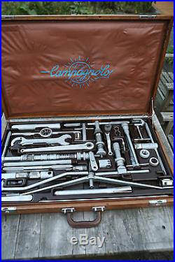 Vintage Campagnolo wooden Master tool kit toolbox BSA + Italian Super Record