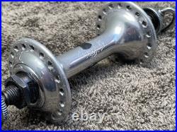 Vintage EX+ Campagnolo Super Record Road Hub Set 36-hole 100mm front/126mm rear