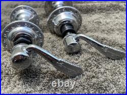 Vintage EX+ Campagnolo Super Record Road Hub Set 36-hole 100mm front/126mm rear