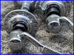 Vintage EX+ Campagnolo Super Record Road Hub Set 36-hole 100mm front/126mm rear