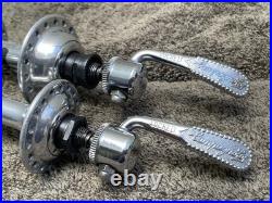Vintage EX+ Campagnolo Super Record Road Hub Set 36-hole 100mm front/126mm rear