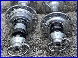 Vintage EX+ Campagnolo Super Record Road Hub Set 36-hole 100mm front/126mm rear