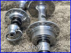Vintage EX+ Campagnolo Super Record Road Hub Set 36-hole 100mm front/126mm rear