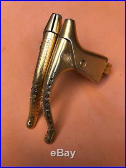 Vintage Gold Anodised Campagnolo Super Record Brake Levers