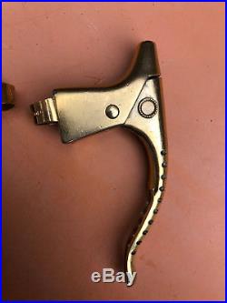 Vintage Gold Anodised Campagnolo Super Record Brake Levers