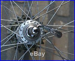 Vintage Nisi Solidal Campagnolo Nuovo / Super Record 6 sp. Wheels wheelset 126mm