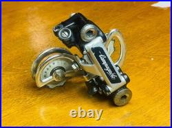 Vintage VGC Campagnolo Super Record No Patent Rear Derailleur w White Pulleys